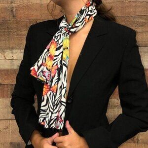 Black & White Animal Print Scarf